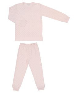 Children’s two-piece pajama set in pink print